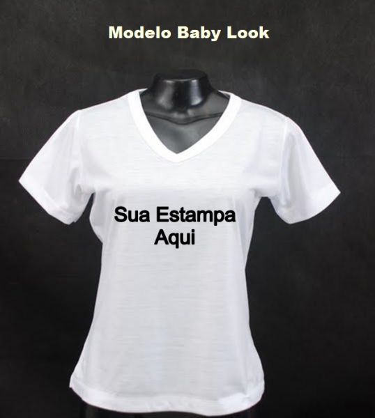 Camiseta Branca em poliéster